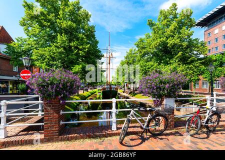 Papenburg, kleines Venedig des Nordens - Papenburg, Klein-Venedig des Nordens Stockfoto