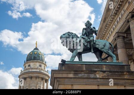 französische Kathedrale am Gendarmenmarkt in Berlin, Deutschland Stockfoto