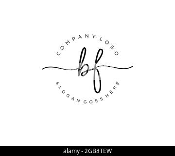 BF feminine Logo Schönheit Monogramm und elegantes Logo-Design, Handschrift Logo der ursprünglichen Signatur, Hochzeit, Mode, Blumen und botanischen mit kreativen Stock Vektor