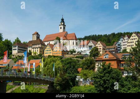 Stadtansicht, Horb am Neckar, Neckar, Schwarzwald, Baden-Württemberg, Deutschland Stockfoto