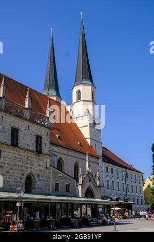 Stiftskirche St. Philip und St. James, Kapellplatz, Altötting, Oberbayern, Bayern, Deutschland Stockfoto