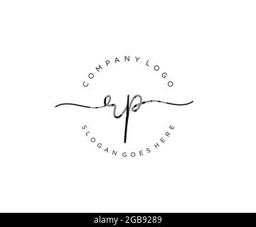 RP feminine Logo Schönheit Monogramm und elegantes Logo-Design, Handschrift Logo der ursprünglichen Signatur, Hochzeit, Mode, floral und botanisch mit kreativen Stock Vektor