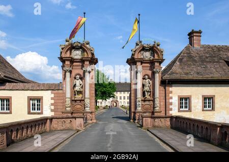 Haupteingang von Schloss und Kloster Corvey, Hoexter, Nordrhein-Westfalen, Deutschland Stockfoto
