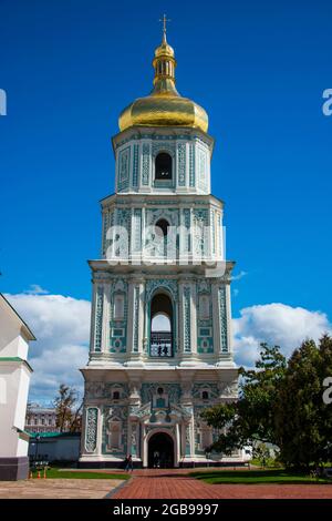 Großer Glockenturm der St. SophiaÂ´s Kathedrale UNESCO Weltanschauung, Kiew oder Kiew Hauptstadt der Ukraine Stockfoto