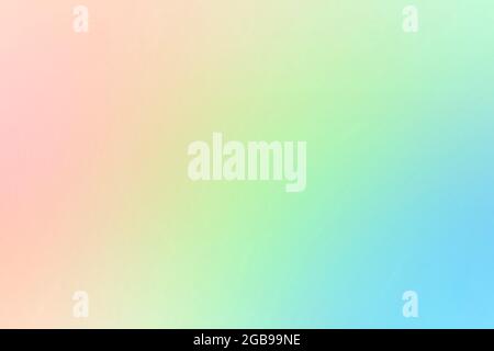 Abstrakt leer schräg verschwommen weichen Pastell Regenbogen mehrfarbigen Verlauf Hintergrund. Leeres glattes Banner in hellen Regenbogenfarben. Farbenfrohe Pastellfarben Stockfoto