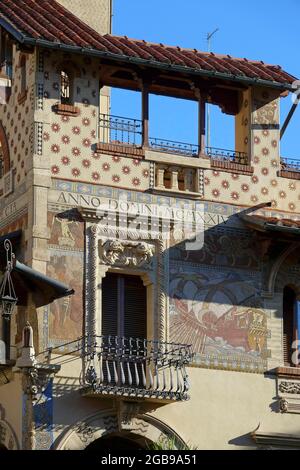 Villino delle Fate Villa der Feen im Viertel Coppede Coppede im Jugendstil, erbaut vom Architekten Gino Coppede zwischen 1913 Stockfoto
