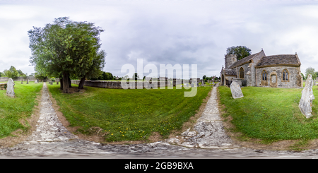 360 Grad Panorama Ansicht von St. Mary Magdalene Church in Sparkford, Somerset