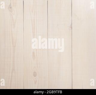 Natürlicher Hintergrund mit glatten weißen Holzplanken Stockfoto