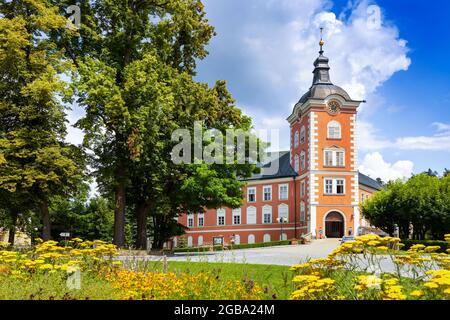 zamek Kamenice nad Lipou, kraj Vysocina, Burg Kamenice nad Lipou, Bezirk Vysocina, Tschechische republik Stockfoto