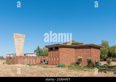 ALIWAL NORTH, SÜDAFRIKA - 23. APRIL 2021: Das Begasungslager des Burenkrieges in Aliwal North in der Provinz Eastern Cape Stockfoto