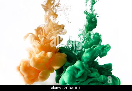 Farbabstraktion, Farbmischung flüssig Stockfoto