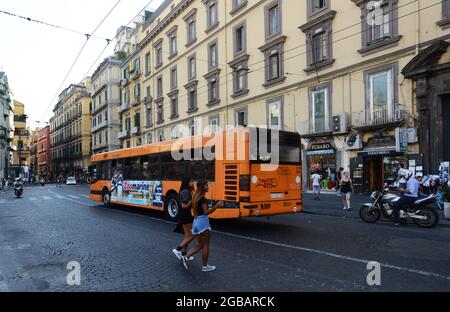 Piazza Dante in Neapel, Italien. Stockfoto