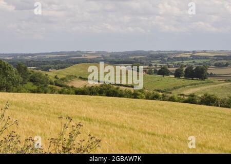 Die Lincolnshire Wolds, nordwestlich von Tetford und südlich von Louth, England, Großbritannien. Stockfoto