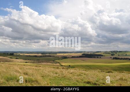 Die Lincolnshire Wolds, nordwestlich von Tetford und südlich von Louth, England, Großbritannien. Stockfoto