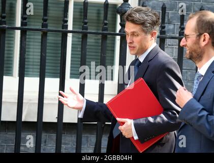 London, England, Großbritannien. August 2021. Der Bildungsminister GAVIN WILLIAMSON wird in der Downing Street gesehen. (Bild: © Tayfun Salci/ZUMA Press Wire) Bild: ZUMA Press, Inc./Alamy Live News Stockfoto