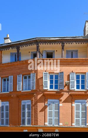 Traditional House in 20, Rue Reclusane, Toulouse, Frankreich Stockfoto