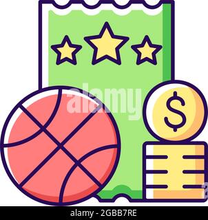 RGB-Farbsymbol für Sportlotterie Stock Vektor