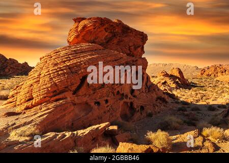 Beehives, Valley of Fire State Park, Nevada, Vereinigte Staaten von Amerika, Nordamerika Stockfoto