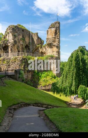 Blick auf den King's Tower im Knaresborough Castle, Knaresborough, North Yorkshire, England, Vereinigtes Königreich, Europa Stockfoto