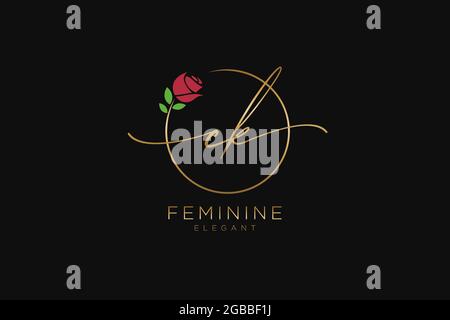 CK feminine Logo Schönheit Monogramm und elegantes Logo-Design, Handschrift Logo der ursprünglichen Signatur, Hochzeit, Mode, Blumen und botanischen mit kreativen Stock Vektor