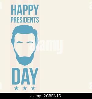 Abraham Lincoln, Happy Presidents Day. Holliday in den Vereinigten Staaten. Vektorgrafik. Stock Vektor