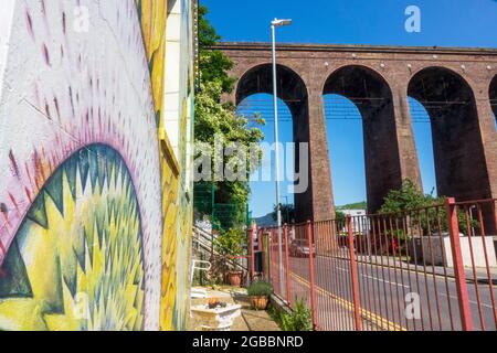 Folkestone, Foorde Road Victorian Railway Viaduct Bridge, Kent, Großbritannien Stockfoto