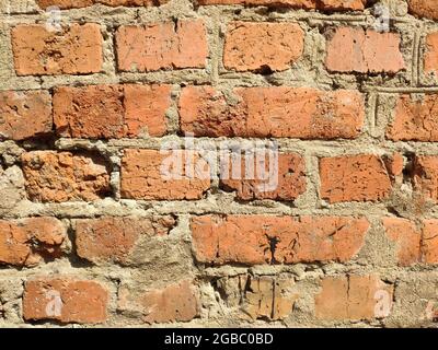 Alte strukturierte Ziegelwand. Hochwertige Fotos Stockfoto