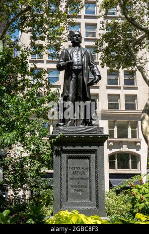 Chester A. Arthur Statue, Madison Square Garden, New York City Stockfoto