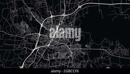 Städtischer Vektor-Stadtplan von Orebro, Schweden, Europa Stock Vektor