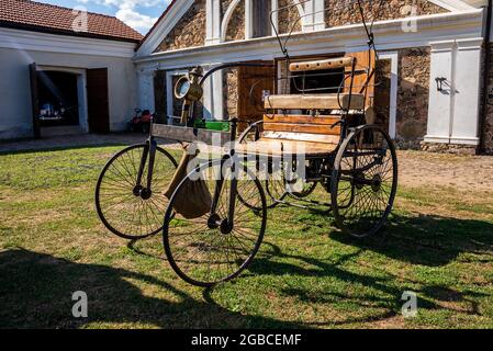 886 Benz Patent Motorwagen im Mercedes-Benz Museum Stockfoto