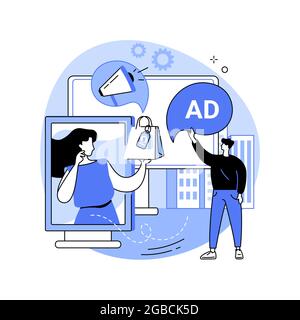 Außenwerbung Design abstraktes Konzept Vektor Illustration. Stock Vektor