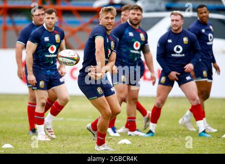 Chris Harris von British and Irish Lions während einer Trainingseinheit an der Hermanus High School, Hermaus. Bilddatum: Dienstag, 3. August 2021. Stockfoto