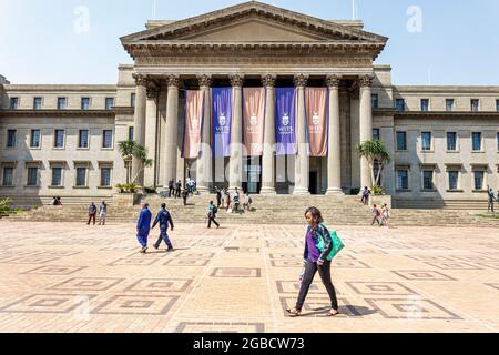 Johannesburg Südafrika, Braamfontein Wits University University of the Witwatersrand, East Campus Great Hall, historisches Gebäude vor der Außenfassade Stockfoto