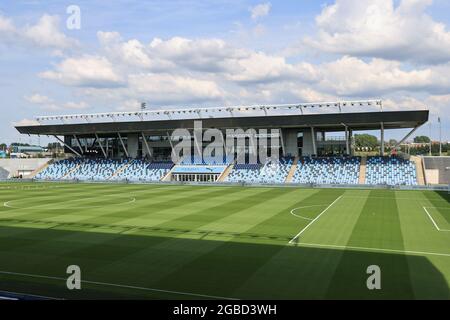 Ein allgemeiner Blick auf den Etihad Campus vor diesen Abenden Pre-Season Friendly, Manchester City gegen Blackpool in Manchester, Großbritannien am 8/3/2021. (Foto von Mark Cosgrove/News Images/Sipa USA) Stockfoto