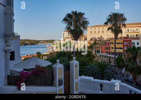 Blick auf Mahon auf der Insel Menorca. Spanien Stockfoto