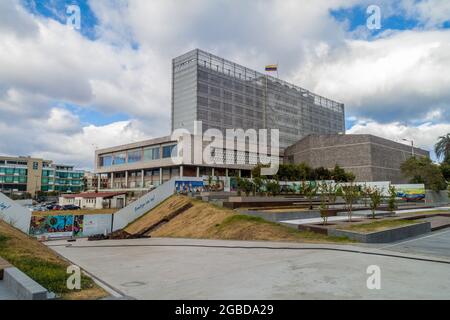 QUITO, ECUADOR - 24. JUNI 2015: Gebäude des Legislativpalastes in Quito. Stockfoto