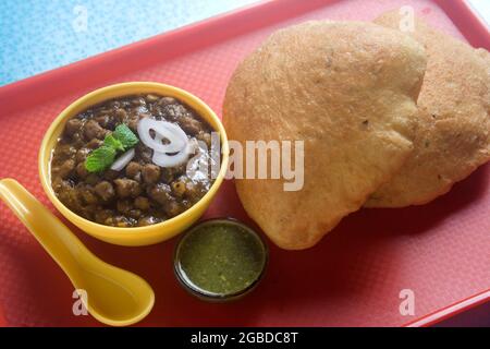 indische Chole Bhature Stockfoto