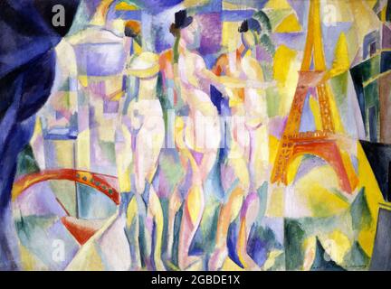 Robert Delaunay. Gemälde mit dem Titel 'La Ville de Paris' des französischen Künstlers Robert Delaunay (1885-1941), Öl auf Leinwand, c.. 1911 Stockfoto