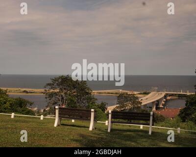 Blick von den Twin Lights in Atlantic Highlands, New Jersey Stockfoto