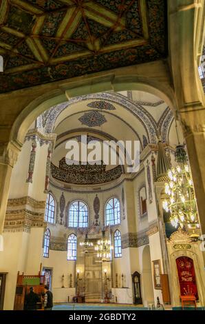 Türkei. November 2017. Foto des Innenraums der Kleinen Hagia Sophia Moschee, Blick nach Osten zur Apsis der ehemaligen byzantinischen Kirche der Heiligen Sergius und Bacchus, einem historischen, kulturellen und religiösen Wahrzeichen in Istanbul, Türkei, 10. November 2017. (Foto: Smith Collection/Gado/Sipa USA) Quelle: SIPA USA/Alamy Live News Stockfoto