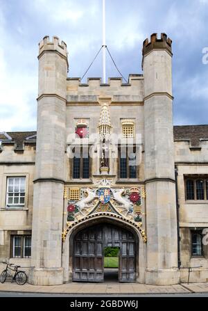 Das Great Gate Christ's College Cambridge Stockfoto