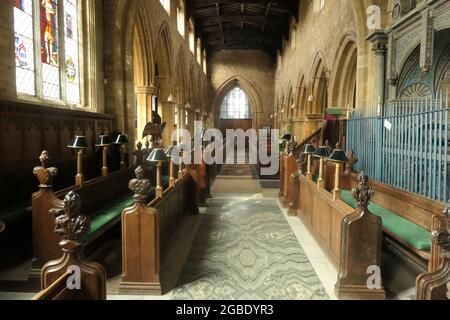 Krypta für Diana Spencer Prinzessin von Wales Kirche begraben in Krypta mit Vater St. Marys Great Brington Kirche Northamptonshire George Washington Stockfoto