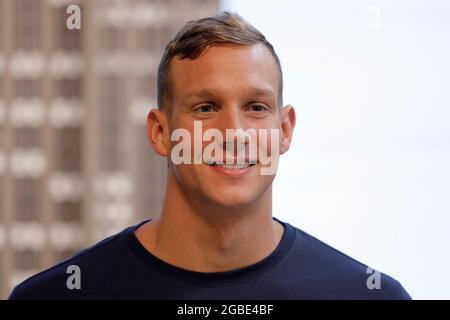 Die Schwimmerin Caeleb Dressel, Olympiasiegerin von Tokio 2020, wird