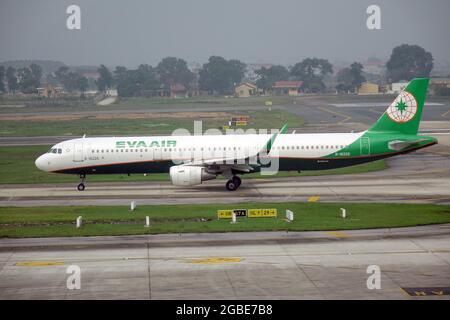 EVA Airways (ist eine taiwanesische internationale Fluggesellschaft), Airbus A321 Stockfoto