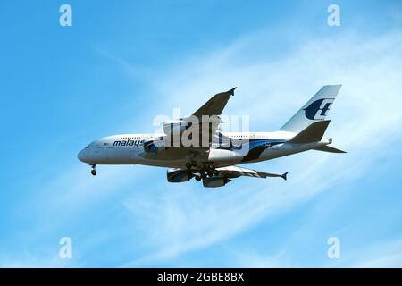Malaysia Airlines Berhad (MAB), Penerbangan Malaysia Berhad, Airbus A380 Stockfoto