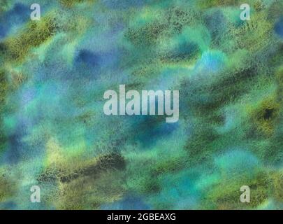 Abstrakter natürlicher Aquarell nahtloser Hintergrund Stockfoto