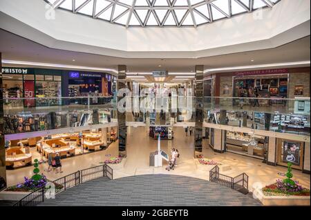 Edmonton, Alberta - 1. August 2021: In der West Edmonton Mall, die einst das größte Einkaufszentrum der Welt war. Stockfoto