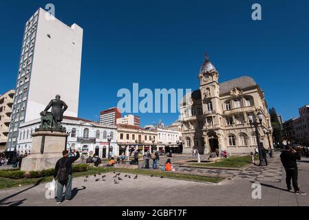 Curitiba, Brasilien - 21. Juli 2017: Ehemaliges Rathaus, jetzt Liberty Hall, im Stadtzentrum gelegen. Stockfoto
