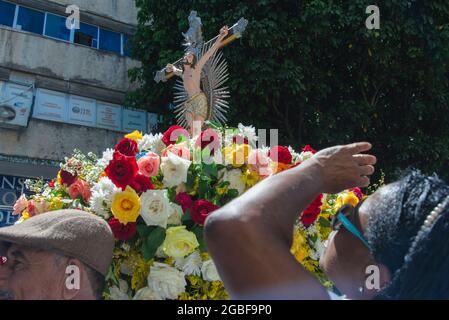 Salvador, Bahia, Brasilien - 16. Dezember 2018: Prozession des schutzpatrons der Stadt Salvador, Nossa Senhora da Conceição da Praia. Stockfoto