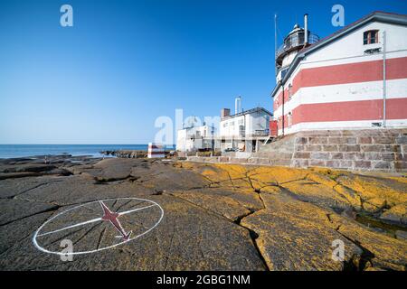 Märket Leuchtturm, Ahvenanmaa, Finnland Stockfoto